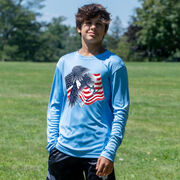 Guys Lacrosse Long Sleeve Performance Tee - Lacrosse Eagle