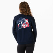 Hockey Crewneck Sweatshirt - Hockey Eagle (Back Design)