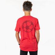 Soccer Short Sleeve T-Shirt - Soccer Words (Back Design)