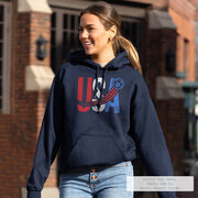 Soccer Hooded Sweatshirt - USA Patriotic