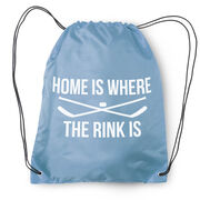 Hockey Drawstring Backpack - Home Is Where The Rink Is