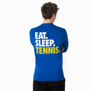 Tennis Tshirt Long Sleeve - Eat. Sleep. Tennis (Back Design)