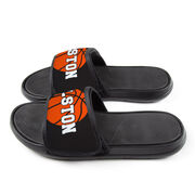Basketball Repwell&reg; Slide Sandals - Basketball with Text