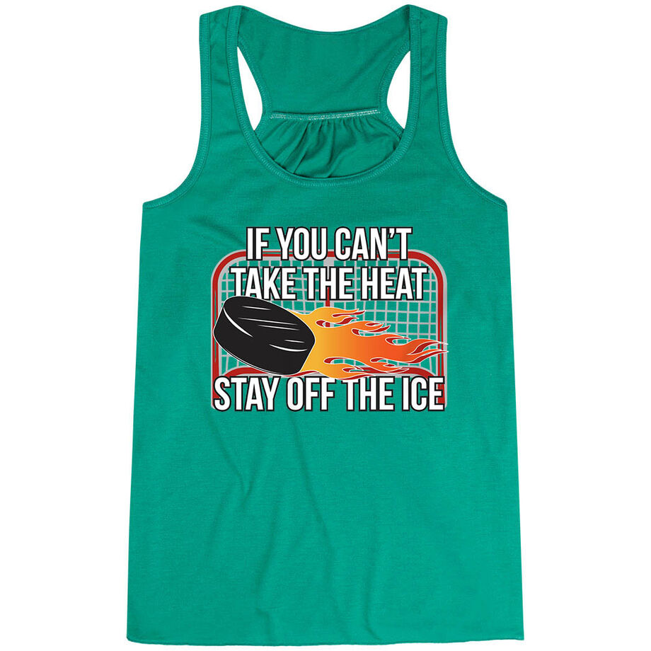 Hockey Flowy Racerback Tank Top - If You Can't Take the Heat