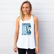Hockey Flowy Racerback Tank Top - Survival of the Fittest