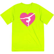 Gymnastics Short Sleeve Performance Tee - Gymnast Heart