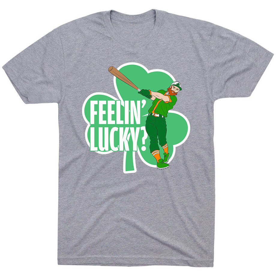 Baseball Short Sleeve T-Shirt - Feelin' Lucky Baseball