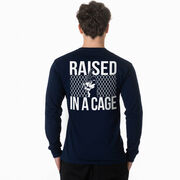Baseball Tshirt Long Sleeve - Raised in a Cage (Back Design)