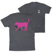 Soccer Short Sleeve T-Shirt - Sasha the Soccer Dog (Back Design)