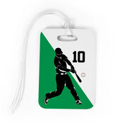 Baseball Bag/Luggage Tag - Personalized Baseball Player Silhouette Guy