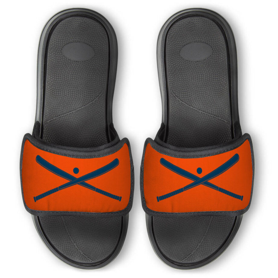 Baseball Repwell&reg; Slide Sandals - Crossed Bats with Ball