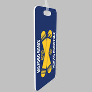 Snowboarding Bag/Luggage Tag - Personalized Text with Crossed Boards