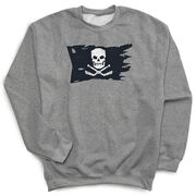 Hockey Crewneck Sweatshirt - Hockey Pirate Flag