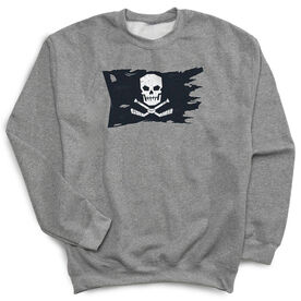 Hockey Crewneck Sweatshirt - Hockey Pirate Flag