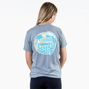 Volleyball Short Sleeve T-Shirt - Serve's Up (Back Design)
