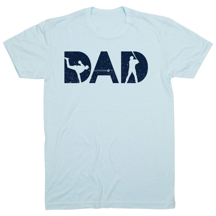 Baseball T-Shirt Short Sleeve - Baseball Dad Silhouette