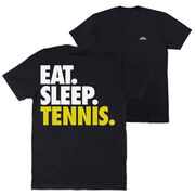 Tennis Short Sleeve T-Shirt - Eat. Sleep. Tennis. (Back Design)