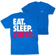 Cheerleading Short Sleeve T-Shirt - Eat Sleep Cheer (Back Design)