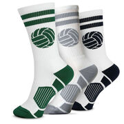 Volleyball Woven Mid-Calf Sock Set - Dishing Dimes