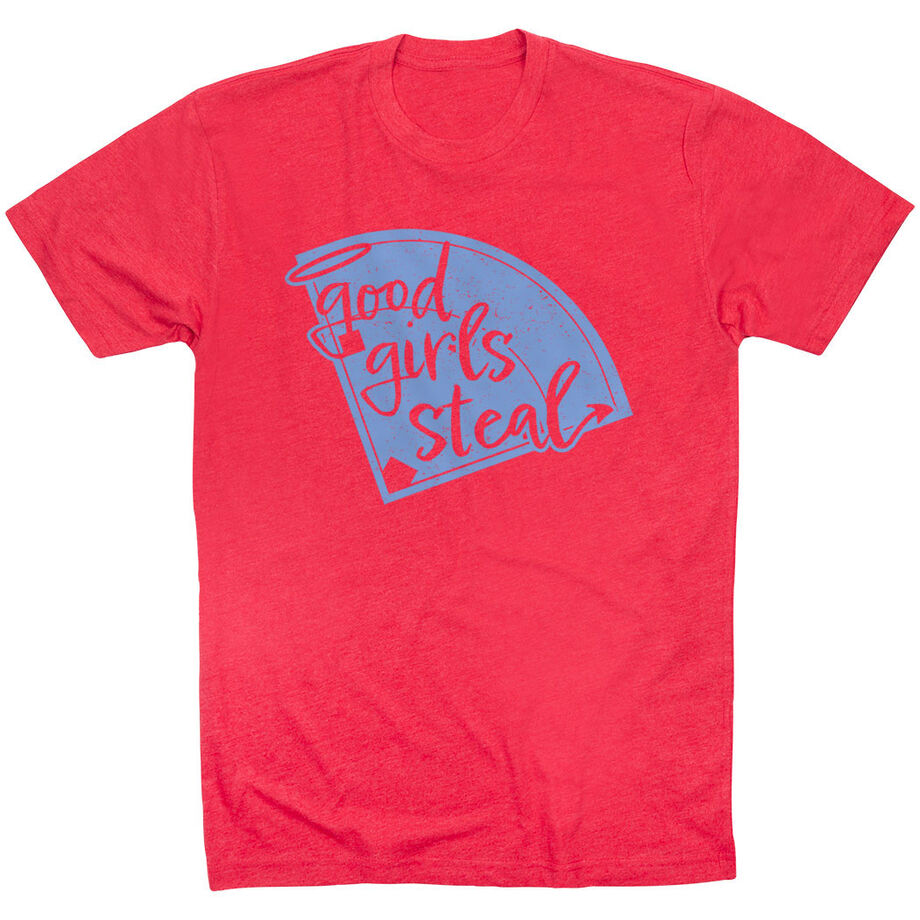 Softball Short Sleeve T-Shirt - Good Girls Steal