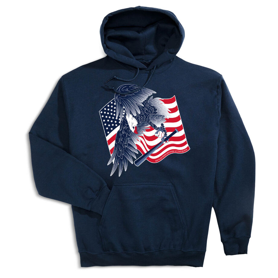 Baseball Hooded Sweatshirt - Baseball Eagle