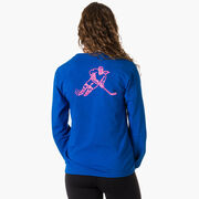 Hockey Tshirt Long Sleeve - Neon Hockey Girl (Back Design)