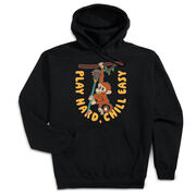 Guys Lacrosse Hooded Sweatshirt - Play Hard, Chill Easy