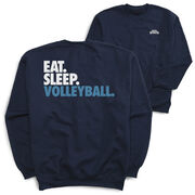 Volleyball Crewneck Sweatshirt - Eat Sleep Volleyball (Bold) (Back Design)