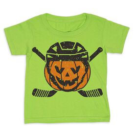 Hockey Toddler Short Sleeve Tee - Helmet Pumpkin