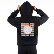 Volleyball Hooded Sweatshirt - Bump, Set, Spike (Back Design)