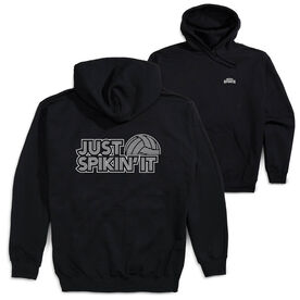 Volleyball Hooded Sweatshirt - Just Spikin' It (Back Design)