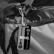 Guys Lacrosse Bag/Luggage Tag - Personalized Vertical Lacrosse Stick