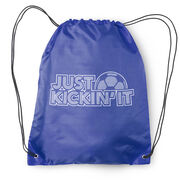 Soccer Drawstring Backpack - Just Kickin' It