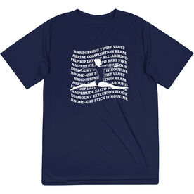 Gymnastics Short Sleeve Performance Tee - Gymnastics Words