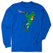 Guys Lacrosse Tshirt Long Sleeve - Lacrosse Leprechaun