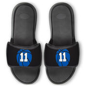 Basketball Repwell&reg; Slide Sandals - Basketball With Number