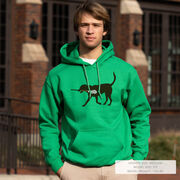 Guys Lacrosse Hooded Sweatshirt - Max The Lax Dog