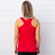 Hockey Flowy Racerback Tank Top - Dangle Snipe Celly Words
