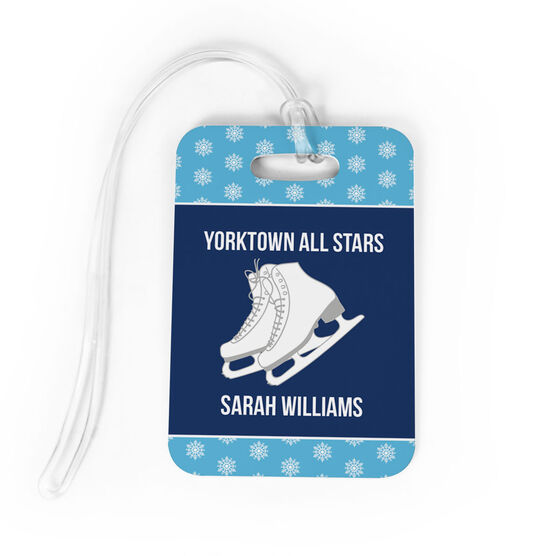 Figure Skating Bag/Luggage Tag - Personalized Figure Skating Team with Skates