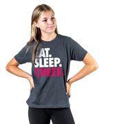 Cheerleading T-Shirt Short Sleeve Eat. Sleep. Cheer.