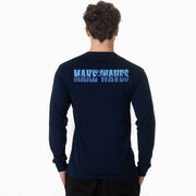 Swimming Tshirt Long Sleeve - Make Waves (Back Design)