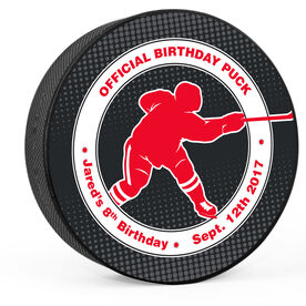 Personalized Player's Official Birthday Hockey Puck