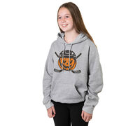 Hockey Hooded Sweatshirt - Helmet Pumpkin