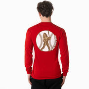 Baseball Tshirt Long Sleeve - Baseball Bigfoot (Back Design)