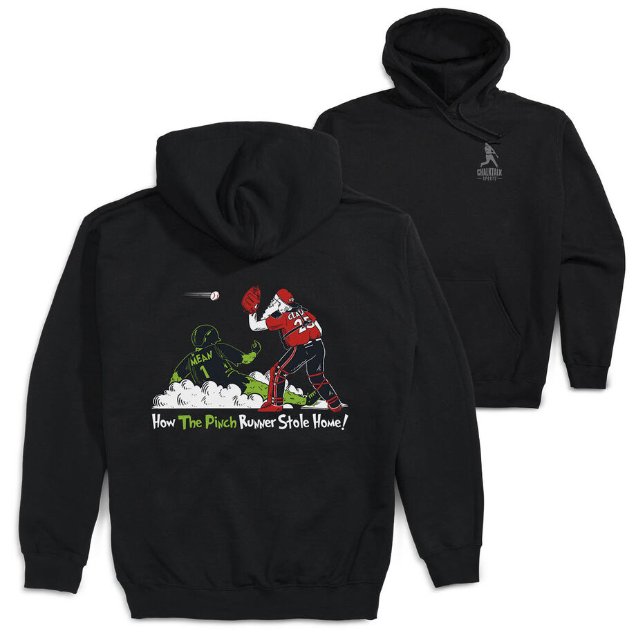 Baseball Hooded Sweatshirt - How The Pinch Stole Home (Back Design)
