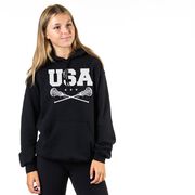 Girls Lacrosse Hooded Sweatshirt - USA Girls Lacrosse