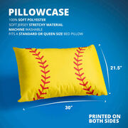 Softball Pillowcase - Close Up Stitches