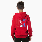 Soccer Hooded Sweatshirt - USA Patriotic (Back Design)