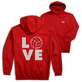 Volleyball Hooded Sweatshirt - Volleyball Love (Back Design)