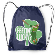 Baseball Drawstring Backpack - Feelin' Lucky Baseball
